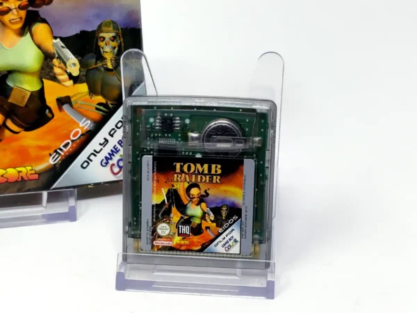 Lateral de la caja de Tomb Raider (ESP) para Nintendo Game Boy Color