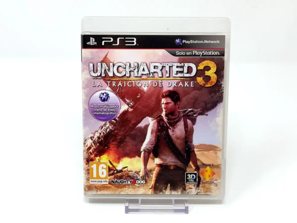 Portada de Uncharted 3: La Traición de Drake (ESP) para PlayStation 3, edición PAL España, de segunda mano