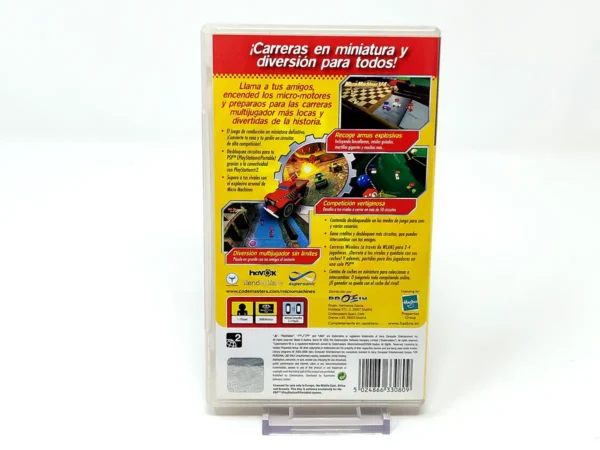 Parte trasera de Micro Machines V4 (ESP) para PSP, edición PAL España