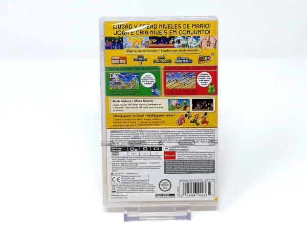 Parte trasera de Super Mario Maker 2 (ESP) (Precintado) para Nintendo Switch, edición PAL España