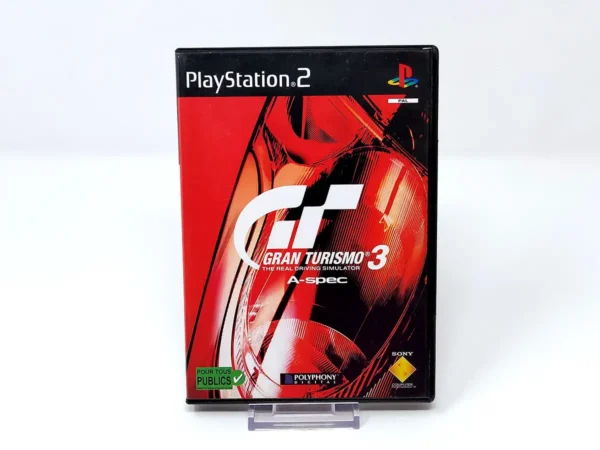 Portada de Gran Turismo 3: A-Spec (FRA) para PlayStation 2, edición PAL Francia, de segunda mano