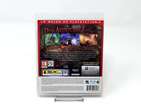 Parte trasera de God of War Collection (ESP) (Essentials) para PlayStation 3, edición PAL España