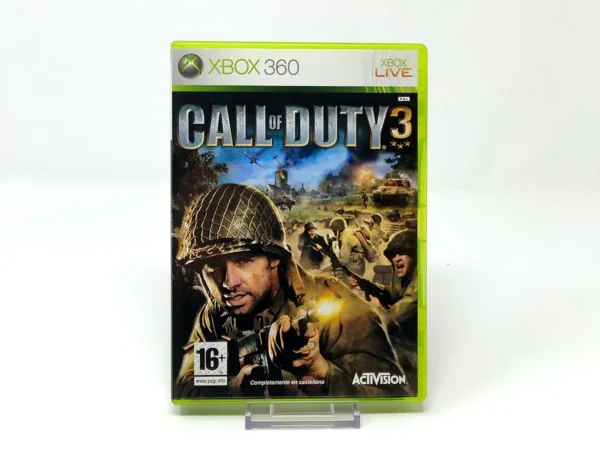 Portada de Call of Duty 3 (ESP) para XBOX 360, edición PAL España, de segunda mano