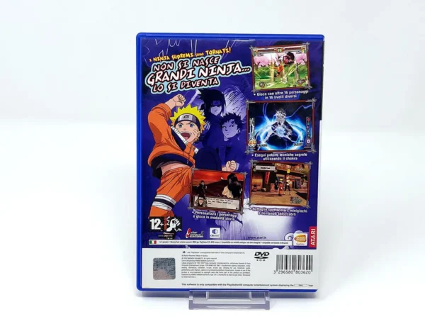 Parte trasera de Naruto: Ultimate Ninja 2 (ITA) (Rebajado) para PlayStation 2, edición PAL Italia