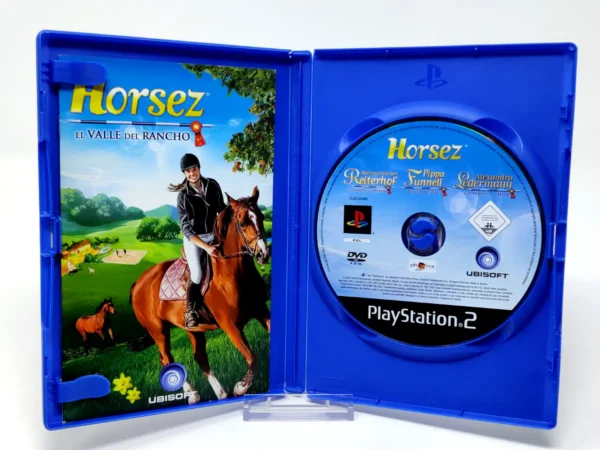 Interior del juego Horsez: El Valle del Rancho (ESP) para PlayStation 2 con disco y manual