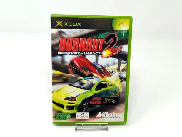 Portada de Burnout 2: Point of Impact (FRA) para XBOX, edición PAL Francia, de segunda mano