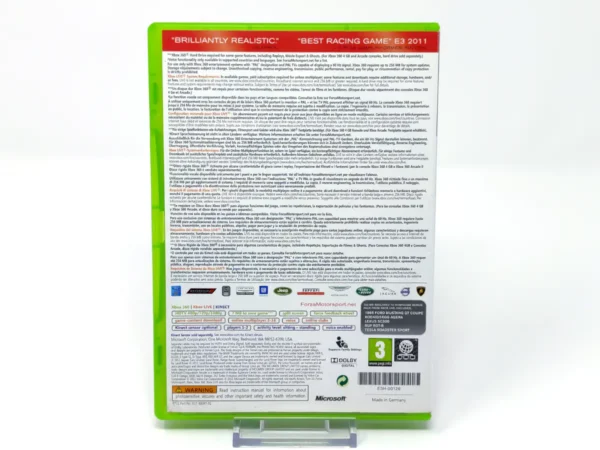 Parte trasera de Forza Motorsport 4 (EUR) (Promo) para XBOX 360, edición PAL EUR