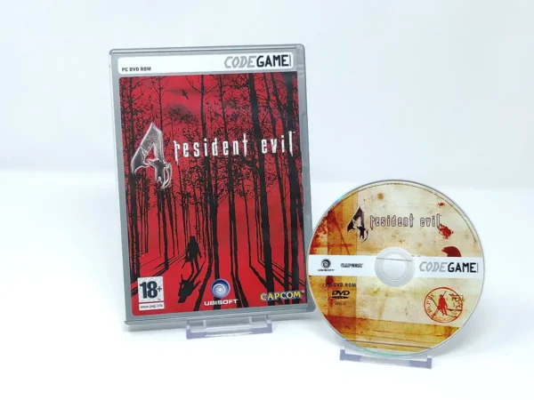Interior del juego Resident Evil 4 (ESP) para PC con disco y manual