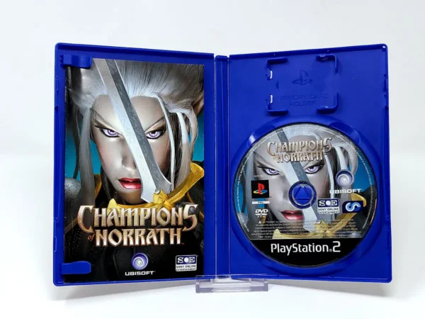 Interior del juego Champions of Norrath (ESP) para PlayStation 2 con disco y manual