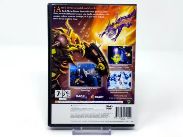Parte trasera de La Leyenda de Spyro: La Noche Eterna (ESP) (Rebajado) para PlayStation 2, edición PAL España