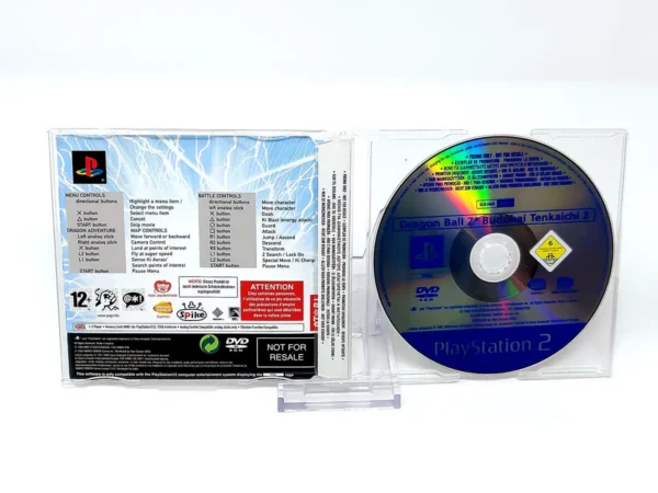 Parte trasera de Dragon Ball Z: Budokai Tenkaichi 2 (ESP) (Promo) para PlayStation 2, edición PAL
