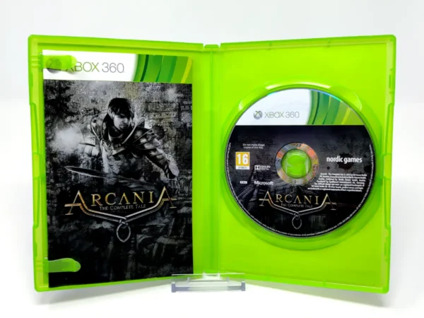 Interior del juego Arcania: The Complete Tale (ESP) para XBOX 360 con disco y manual
