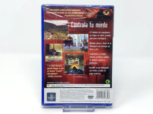 Parte trasera de Turok: Evolution (ESP) (Precintado) para PlayStation 2, edición PAL España