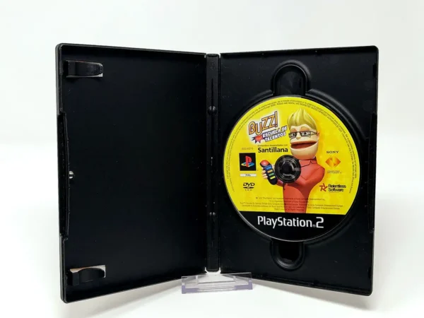 Interior del juego Buzz! Escuela de Talentos (ESP) (Rebajado) para PlayStation 2 con disco y manual