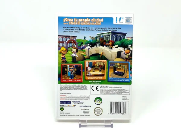 Parte trasera de MySims (ESP) para Nintendo Wii, edición PAL España