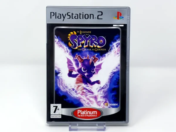 Portada de De Legende van Spyro: Een Draak is Geboren (HOL) (Platinum) para PlayStation 2, edición PAL Holanda, de segunda mano