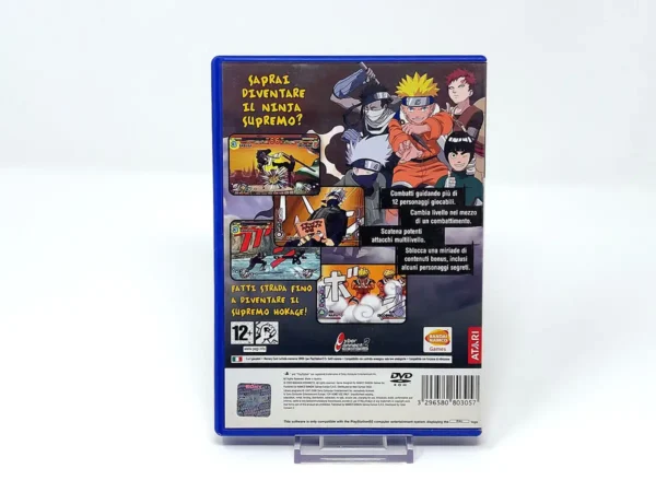 Parte trasera de Naruto: Ultimate Ninja (ITA) para PlayStation 2, edición PAL Italia