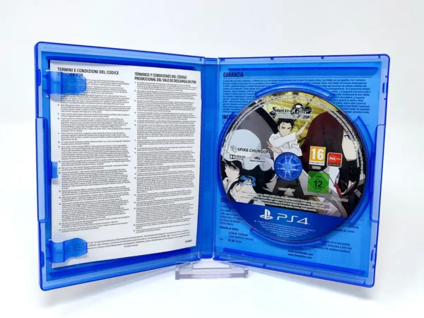 Interior del juego Steins;Gate Elite (ESP) para PlayStation 4 con disco y manual