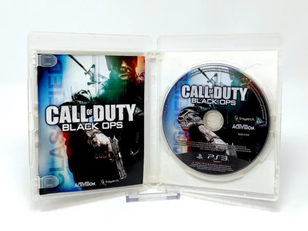 Interior del juego Call of Duty: Black Ops (ESP) para PlayStation 3 con disco y manual