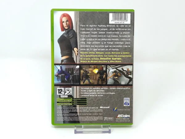 Parte trasera de Alias (ESP) para XBOX, edición PAL España