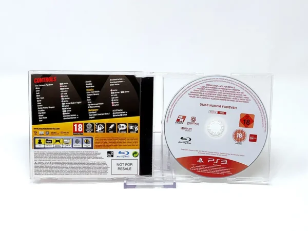 Parte trasera de Duke Nukem Forever (EUR) (Promo) para PlayStation 3, edición PAL España