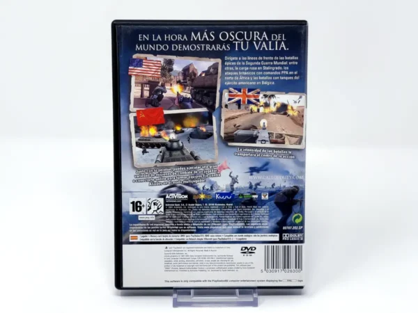 Parte trasera de Call of Duty: Finest Hour (ESP) (Rebajado) para PlayStation 2, edición PAL España
