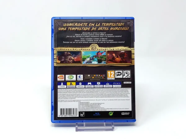 Parte trasera de Naruto Ultimate Ninja Storm Trilogy (ESP) para PlayStation 4, edición PAL España