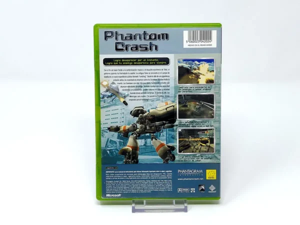 Parte trasera de Phantom Crash (ESP) para XBOX, edición PAL España