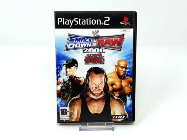 Portada de WWE SmackDown vs. Raw 2008 (FRA) para PlayStation 2, edición PAL Francia, de segunda mano