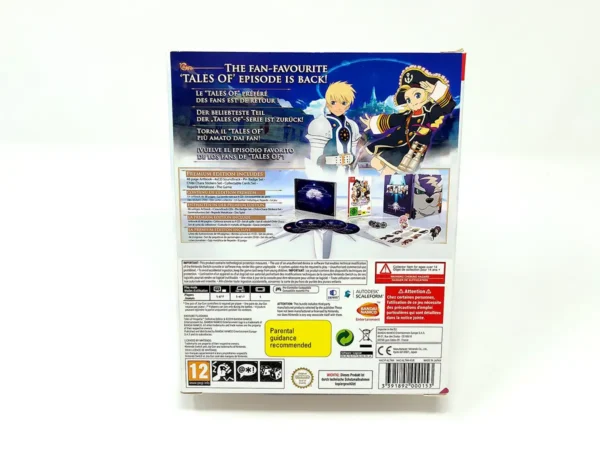 Parte trasera de Tales of Vesperia: Definitive Edition (Premium Edition) (ESP) para Nintendo Switch, edición PAL España