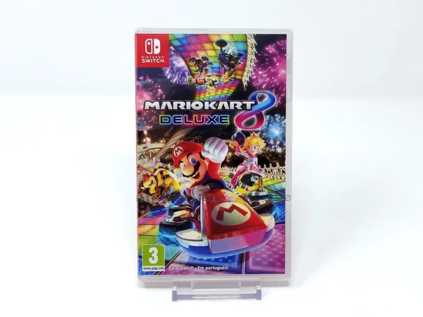 Portada de Mario Kart 8 Deluxe (ESP) (Precintado) para Nintendo Switch, edición PAL España, de segunda mano