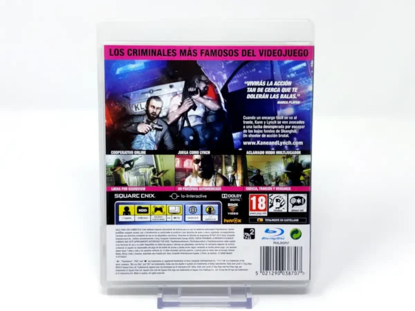 Parte trasera de Kane & Lynch 2: Dog Days (ESP) (Rebajado) para PlayStation 3, edición PAL España
