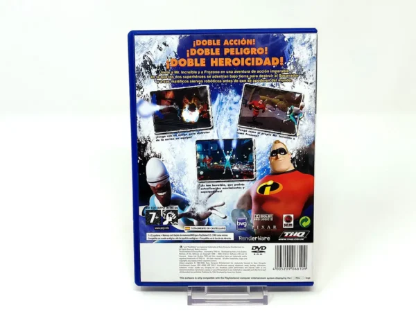 Parte trasera de Los Increíbles: La Amenaza del Socavador (ESP) (Rebajado) para PlayStation 2, edición PAL España
