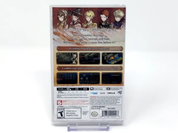Parte trasera de Mercenaries Wings: The False Phoenix (USA) (Limited Run) (Precintado) para Nintendo Switch, edición NTSC USA