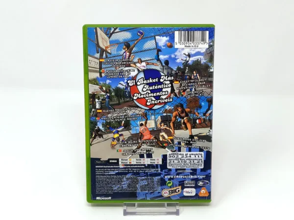 Parte trasera de NBA Street Vol. 2 (ESP) para XBOX, edición PAL España