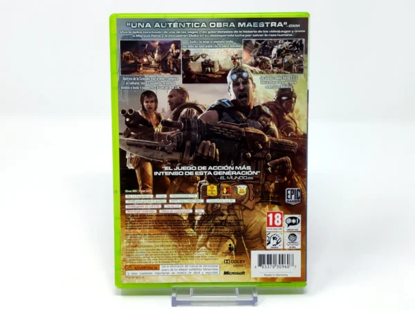Parte trasera de Gears of War 3 (ESP) para XBOX 360, edición PAL España