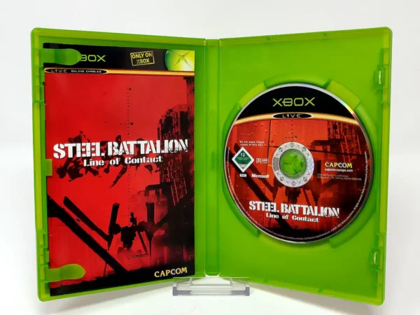 Interior del juego Steel Battalion: Line of Contact (ESP) para XBOX con disco y manual