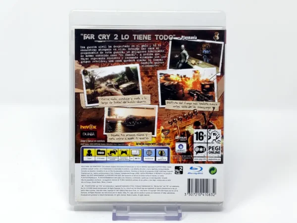 Parte trasera de Far Cry 2 (ESP) (Con Mapa) para PlayStation 3, edición PAL España