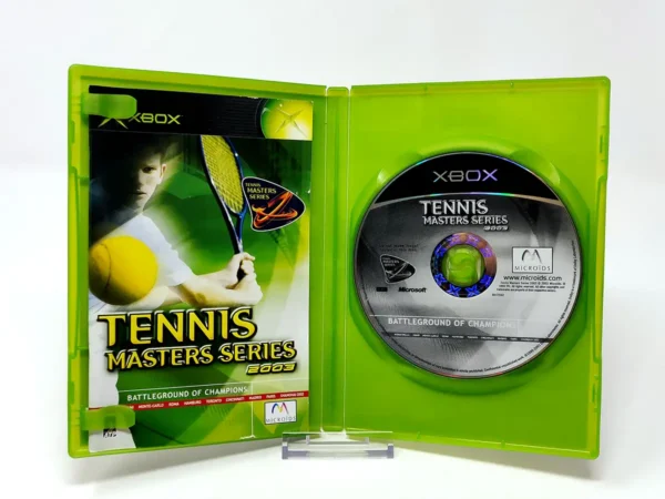 Interior del juego Tennis Masters Series 2003 (FRA) para XBOX con disco y manual