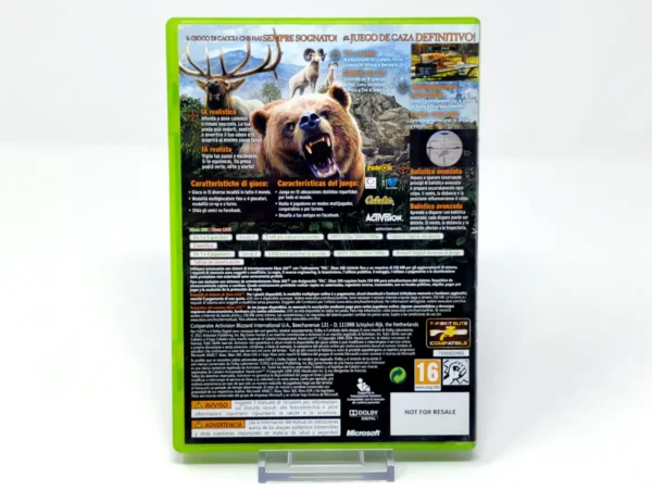 Parte trasera de Cabela's Big Game Hunter 2012 (ESP) para XBOX 360, edición PAL España