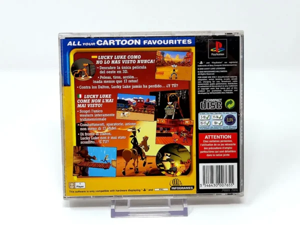 Parte trasera de Lucky Luke (ESP) (Rebajado) para PlayStation 1, edición PAL España