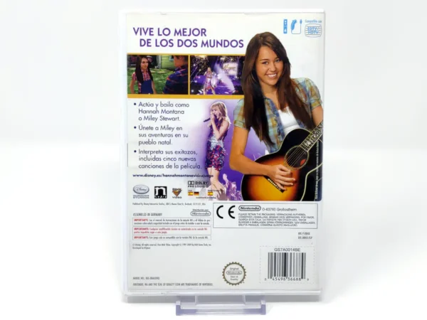 Parte trasera de Hannah Montana: La Película (ESP) para Nintendo Wii, edición PAL España
