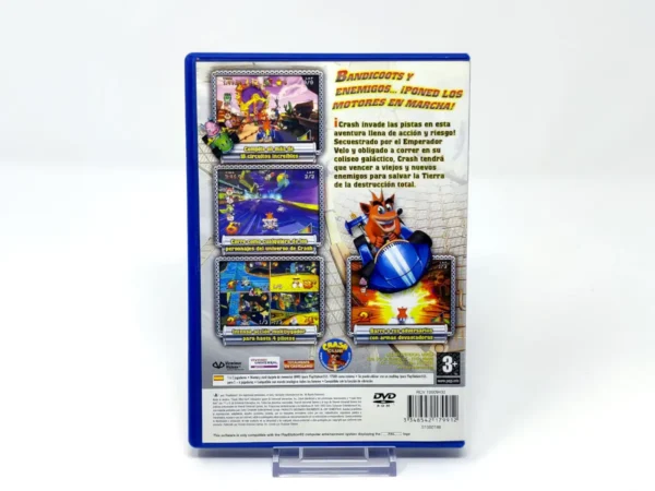 Parte trasera de Crash Nitro Kart (ESP) para PlayStation 2, edición PAL España