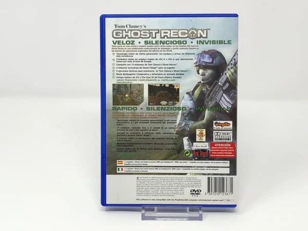 Parte trasera de Tom Clancy's Ghost Recon (ESP) (Rebajado) para PlayStation 2, edición PAL España