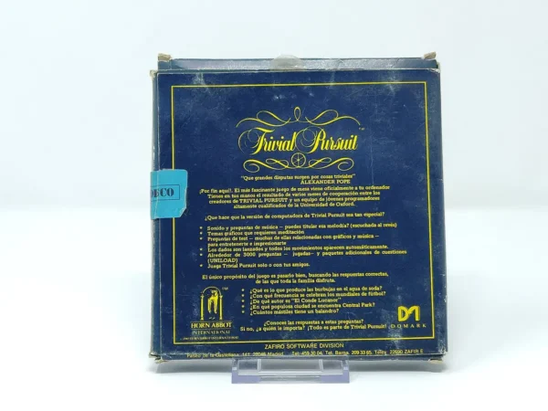 Interior del juego Trivial Pursuit: Genus Edition (ESP) para Sinclair ZX Spectrum con disco y manual