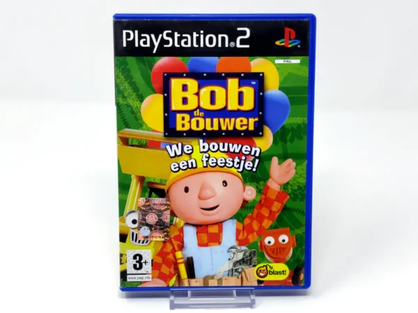 Portada de Bob de Bouwer: We bouwen een feestje! (HOL) para PlayStation 2, edición PAL Holanda, de segunda mano