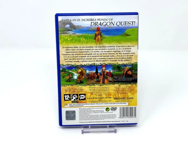 Parte trasera de Dragon Quest: El Periplo del Rey Maldito (ESP) para PlayStation 2, edición PAL España