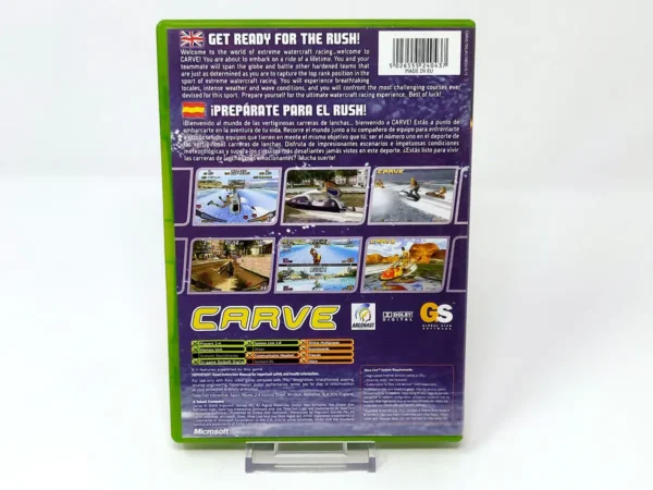 Parte trasera de Carve (ESP) para XBOX, edición PAL España