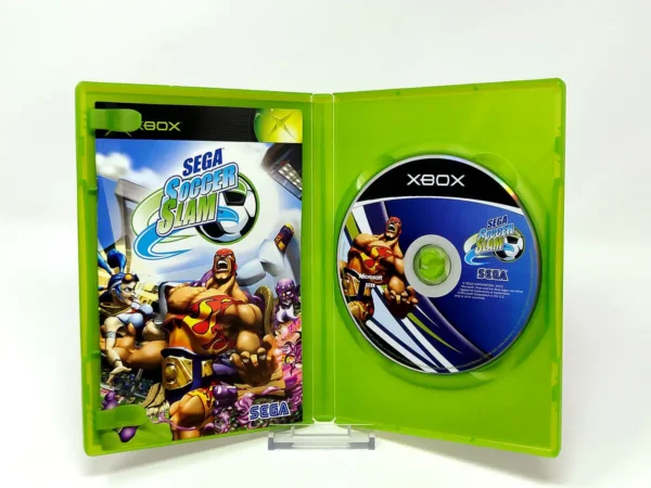 Interior del juego Sega Soccer Slam (ESP) para XBOX con disco y manual