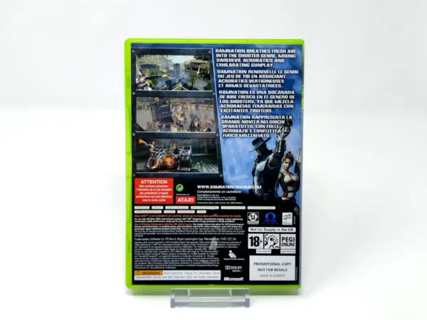 Parte trasera de Damnation (ESP) (Promo) para XBOX 360, edición PAL España